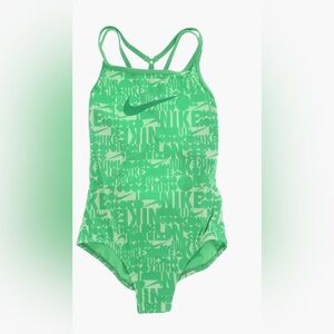 Nike Kids One Piece Swimsuit in Green Print size small